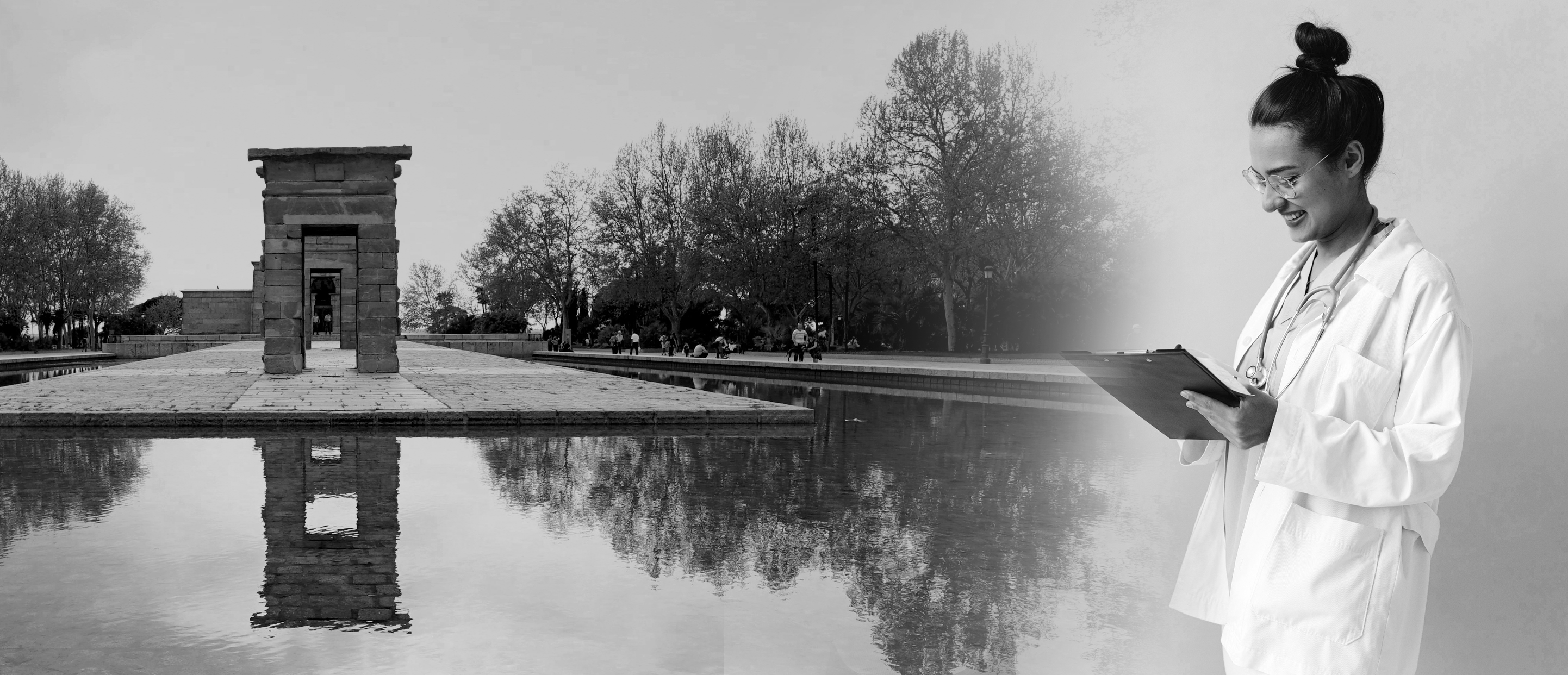 Paisaje de Madrid templo de Debod para SORCOM